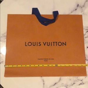 LouisVuitton shopping bag.  18.75 x 15.5 x 4.75”
